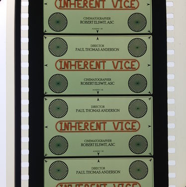 Alignment chart from a 70mm print of Inherent Vice. Blow-up from 35mm, aspect ratio 1.85:1